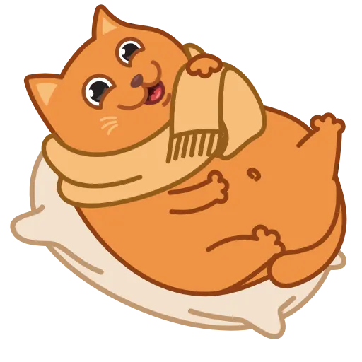 Эмодзи Bubo The Scarfcat для Telegram — скачать