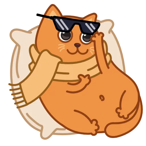 😎 Эмодзи «Bubo The Scarfcat» для Telegram