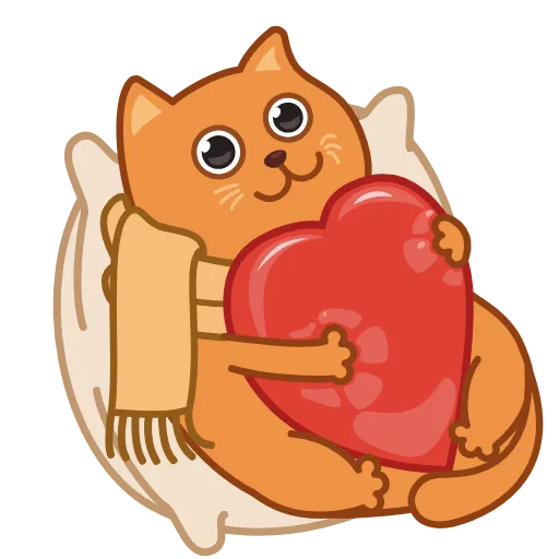 ❤️ Эмодзи «Bubo The Scarfcat» для Telegram