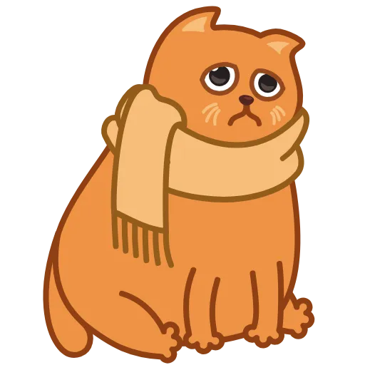 😟 Эмодзи «Bubo The Scarfcat» для Telegram
