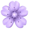 🌸 Эмодзи «Фиолетовые буквы с цветами» для Telegram