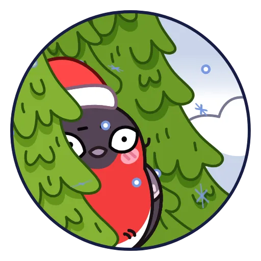 🤩 Эмодзи «Снегирь» для Telegram