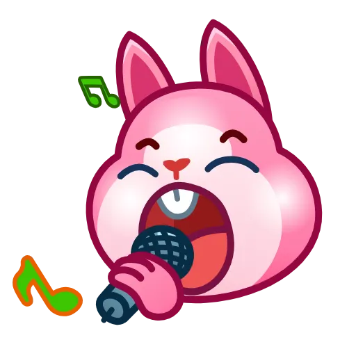 🎤 Эмодзи «Bunny Emoji» для Telegram
