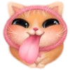 😛 Эмодзи «Набор эмоджи с милой кошечкой Бусей из ВК» для Telegram