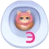 🙄 Эмодзи «Набор эмоджи с милой кошечкой Бусей из ВК» для Telegram