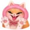 😈 Эмодзи «Набор эмоджи с милой кошечкой Бусей из ВК» для Telegram