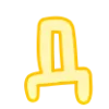 🤩 Эмодзи «Буквы розовые и жёлтые» для Telegram
