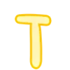 🤩 Эмодзи «Буквы розовые и жёлтые» для Telegram