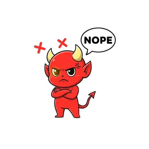 🙂‍↔️ Стикер «Чертенок» для Telegram