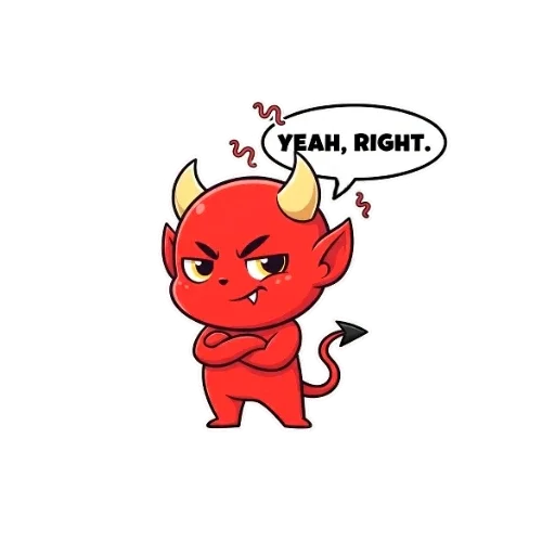 😤 Стикер «Чертенок» для Telegram