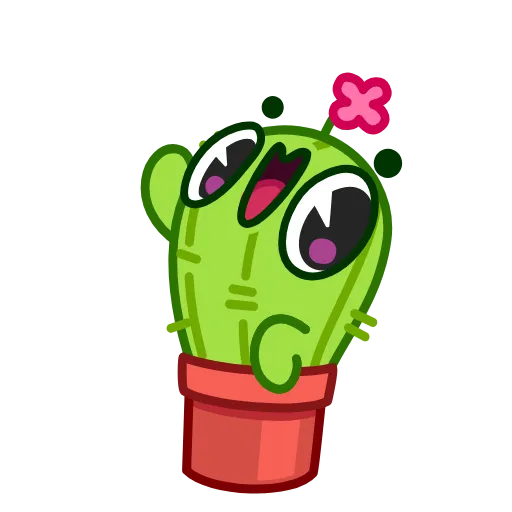 👋 Эмодзи «Cactus And Balloon» для Telegram