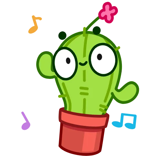 💃 Эмодзи «Cactus And Balloon» для Telegram