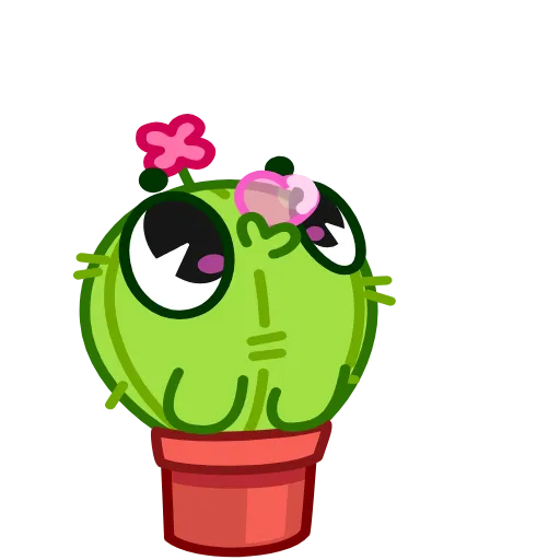 😘 Эмодзи «Cactus And Balloon» для Telegram