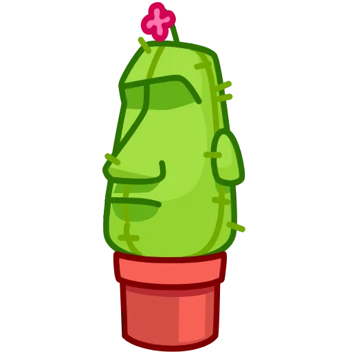 🗿 Эмодзи «Cactus And Balloon» для Telegram