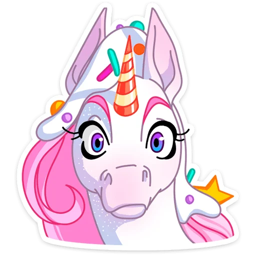 🦄 Стикер «Кэндилинн - волшебная сестричка единорожки Линн» для Telegram