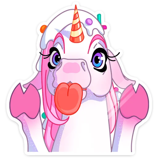 🦄 Стикер «Кэндилинн - волшебная сестричка единорожки Линн» для Telegram
