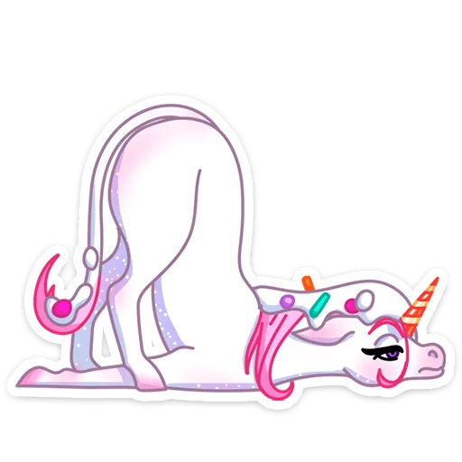 🦄 Стикер «Кэндилинн - волшебная сестричка единорожки Линн» для Telegram