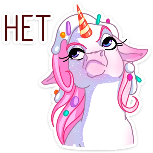 🦄 Стикер «Кэндилинн - волшебная сестричка единорожки Линн» для Telegram
