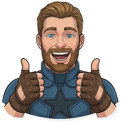 Стикерпак Captain America для Telegram — скачать