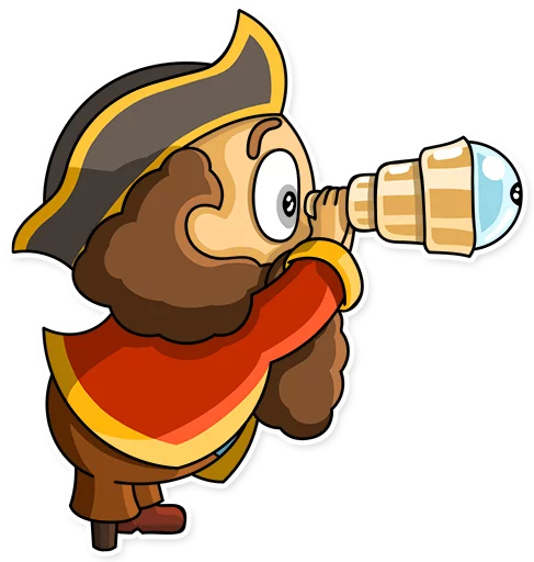 😮 Стикер «Captain Jack» для Telegram