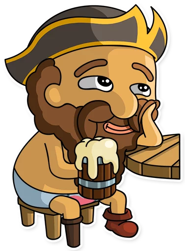 😌 Стикер «Captain Jack» для Telegram