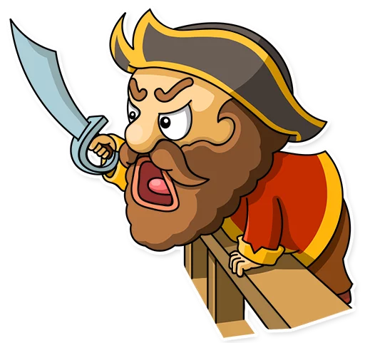 😠 Стикер «Captain Jack» для Telegram