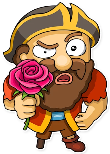 🌹 Стикер «Captain Jack» для Telegram