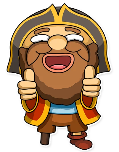 👍 Стикер «Captain Jack» для Telegram