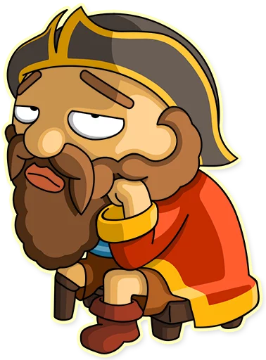 😕 Стикер «Captain Jack» для Telegram