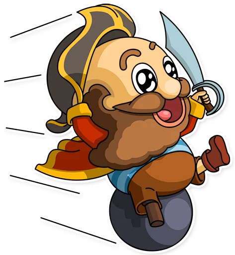 😀 Стикер «Captain Jack» для Telegram