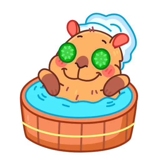🛀 Эмодзи «Yippy The Capybara» для Telegram