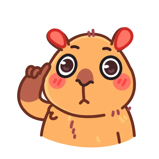 ☝️ Эмодзи «Yippy The Capybara» для Telegram