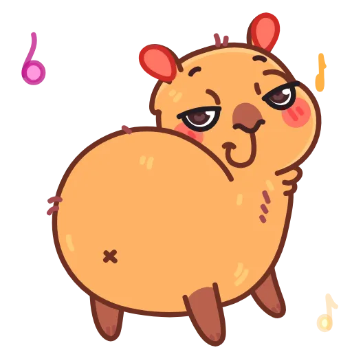🍑 Эмодзи «Yippy The Capybara» для Telegram