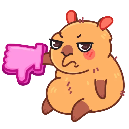 👎 Эмодзи «Yippy The Capybara» для Telegram