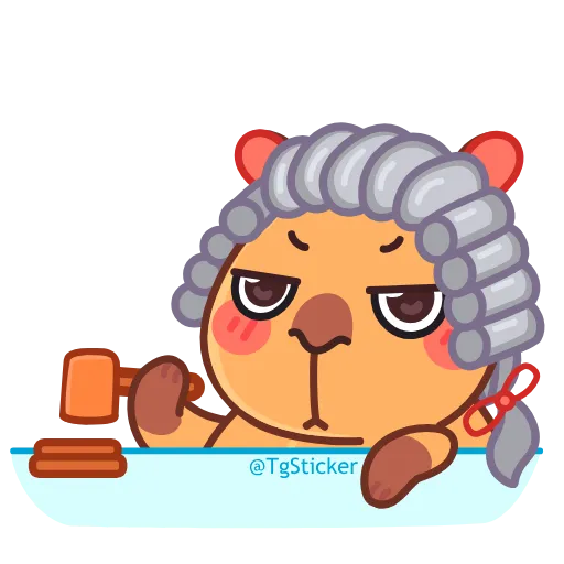 👩‍⚖️ Эмодзи «Yippy The Capybara» для Telegram