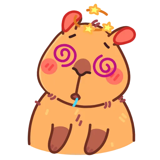 😵‍💫 Эмодзи «Yippy The Capybara» для Telegram