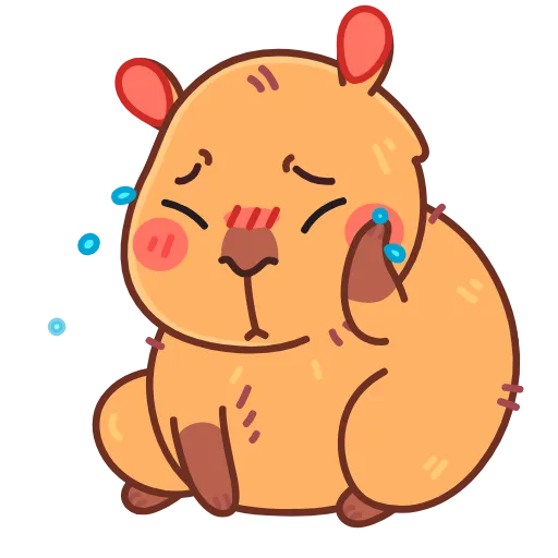 😭 Эмодзи «Yippy The Capybara» для Telegram