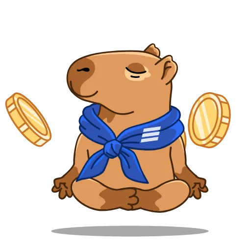 🧘 Эмодзи «Денежная Капибара» для Telegram