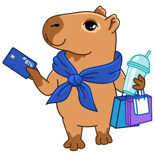 🛍 Эмодзи «Денежная Капибара» для Telegram