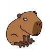 🤨 Эмодзи «😵Capybara - капибара» для Telegram