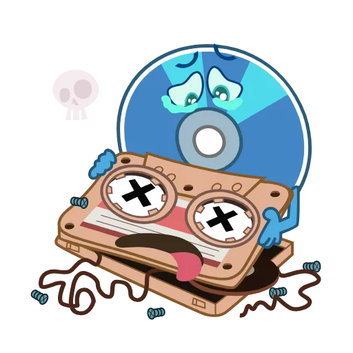 😵 Эмодзи «Кассеты» для Telegram