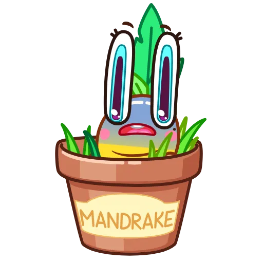😱 Эмодзи «😲Mandrake - мандрагора» для Telegram
