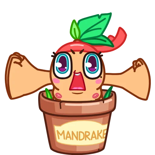 💪 Эмодзи «😲Mandrake - мандрагора» для Telegram