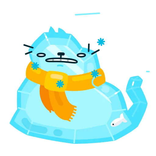 💙 Эмодзи «Водокот растекается по вашим диалогам» для Telegram