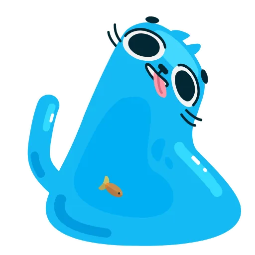 💙 Эмодзи «Водокот растекается по вашим диалогам» для Telegram
