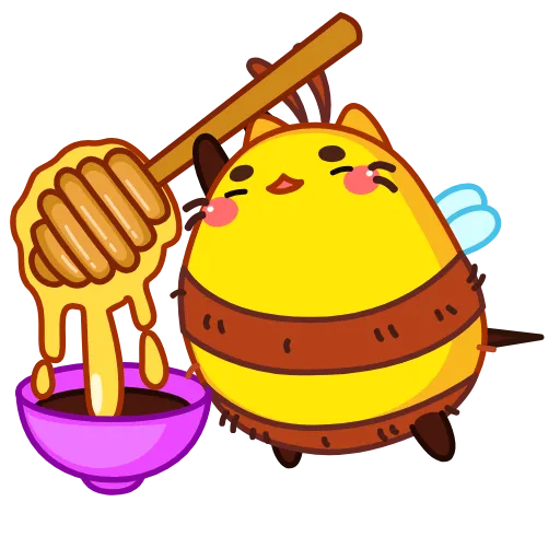 🍯 Эмодзи «Котопчёл» для Telegram
