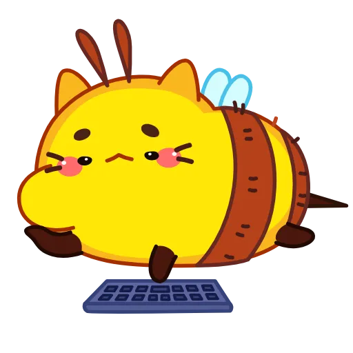😔 Эмодзи «Котопчёл» для Telegram