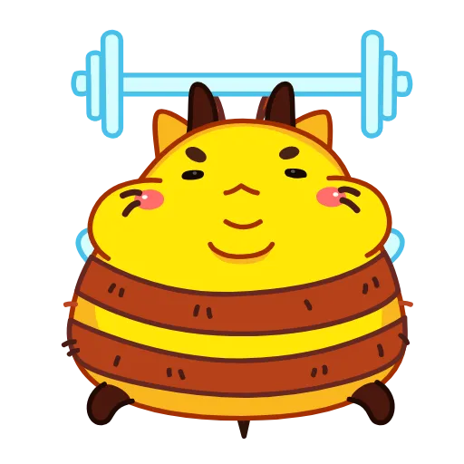 🏋‍♀ Эмодзи «Котопчёл» для Telegram
