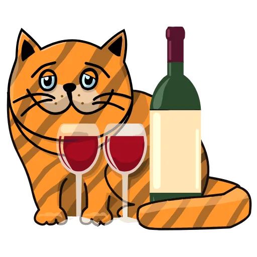 🍷 Эмодзи «Cat Busik» для Telegram