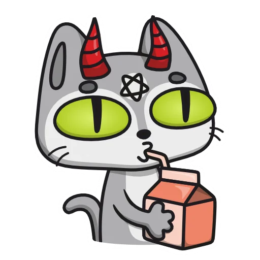 🧃 Стикер «Demon Cat Diamond» для Telegram